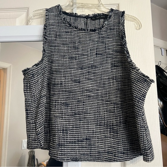 Zara Tweed Crop Top - Picture 1 of 3